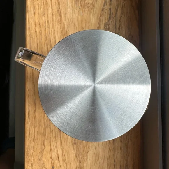 Muji Clear Heatproof Glass Pot Tea Infuser with Silver Top - Picture 5 of 6